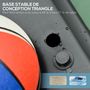 Voir la diapositive 6 : HOMCOM Panier de Basket-Ball sur pied avec poteau panneau, base de lestage sur roulettes hauteur réglable 1,9 - 2,5 m noir blanc