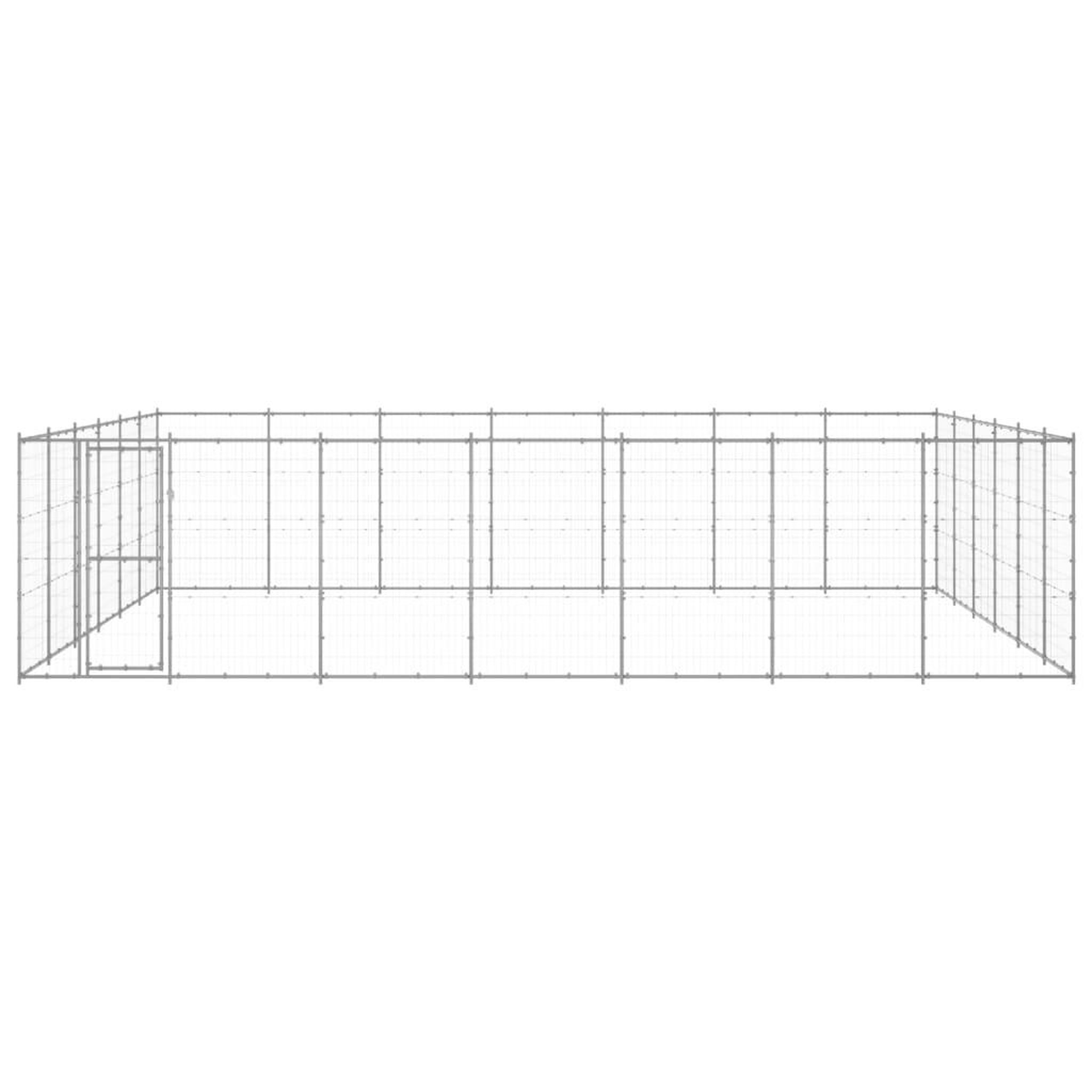 Voir la diapositive 2 : VIDAXL Chenil exterieur Acier galvanise 50,82 m²
