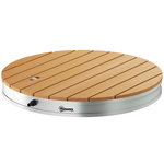 OUTSUNNY Douche de jardin portable dia. 70,5 cm réglable max. 4 m - douche inversée - alu plastique effet bois