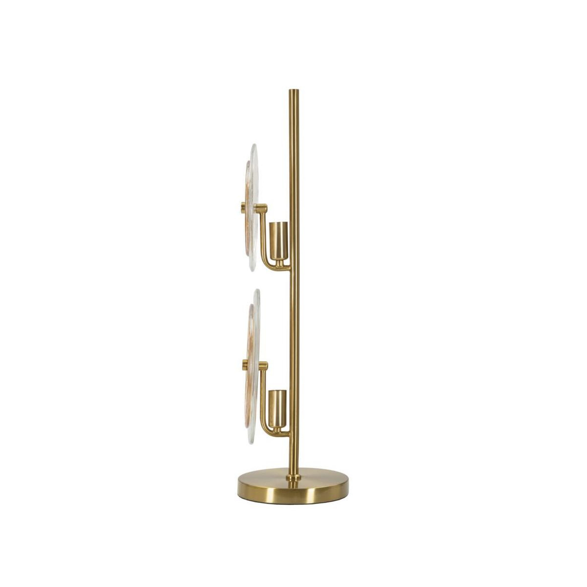 Voir la diapositive 2 : Paris Prix Lampe à poser design en verre  venice  63cm or
