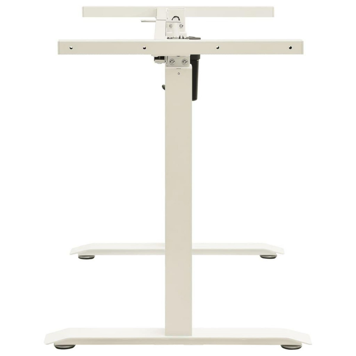 VIDAXL Cadre de bureau motorise electrique reglable en hauteur Blanc