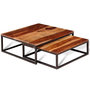 Voir la diapositive 4 : VIDAXL Ensemble de table basse gigogne 2 pcs Bois massif