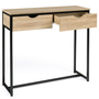Voir la diapositive 4 : ID MARKET Console 2 tiroirs DETROIT design industriel