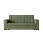 Voir la diapositive 4 : CONCEPT USINE Canapé 3 places convertible vert velours côtelé NOHO