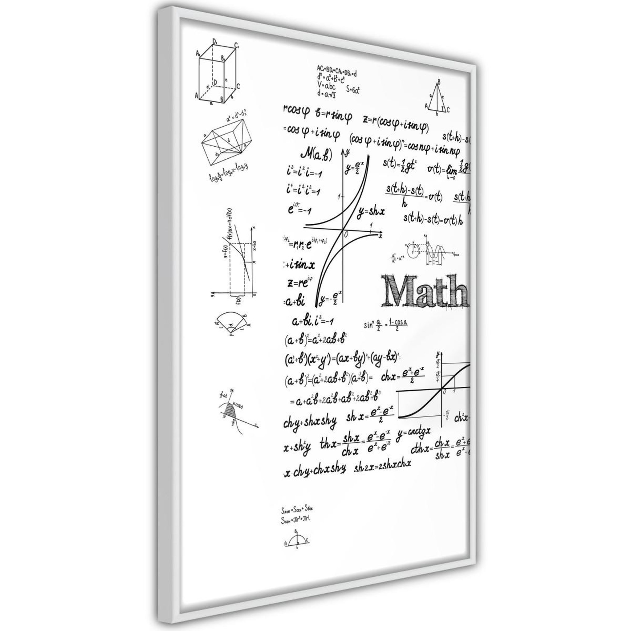 Paris Prix Affiche murale encadrée  math formulas