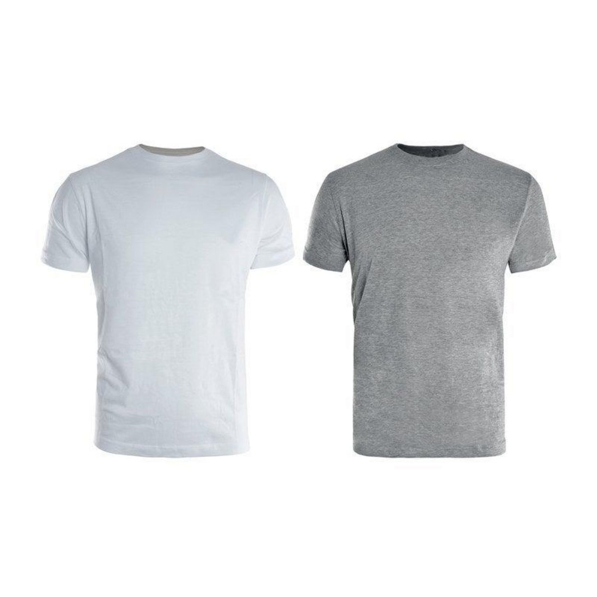 CENTRALE BRICO Lot De 2 Tee-Shirts De Travail Bicolore Blanc / Gris, Taille XL