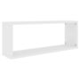 Voir la diapositive 4 : VIDAXL Etageres murales cube 4 pcs Blanc 60x15x23 cm Bois d'ingenierie