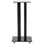 Voir la diapositive 3 : VIDAXL Support haut parleur 2pc Verre trempé Design 2 colonnes Noir