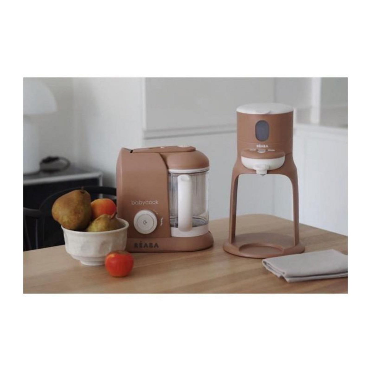 BEABA BEABA EXCLUSIVITE, Babycook solo, robot bébé 4 en 1, cuiseur-mixeur, Pralin