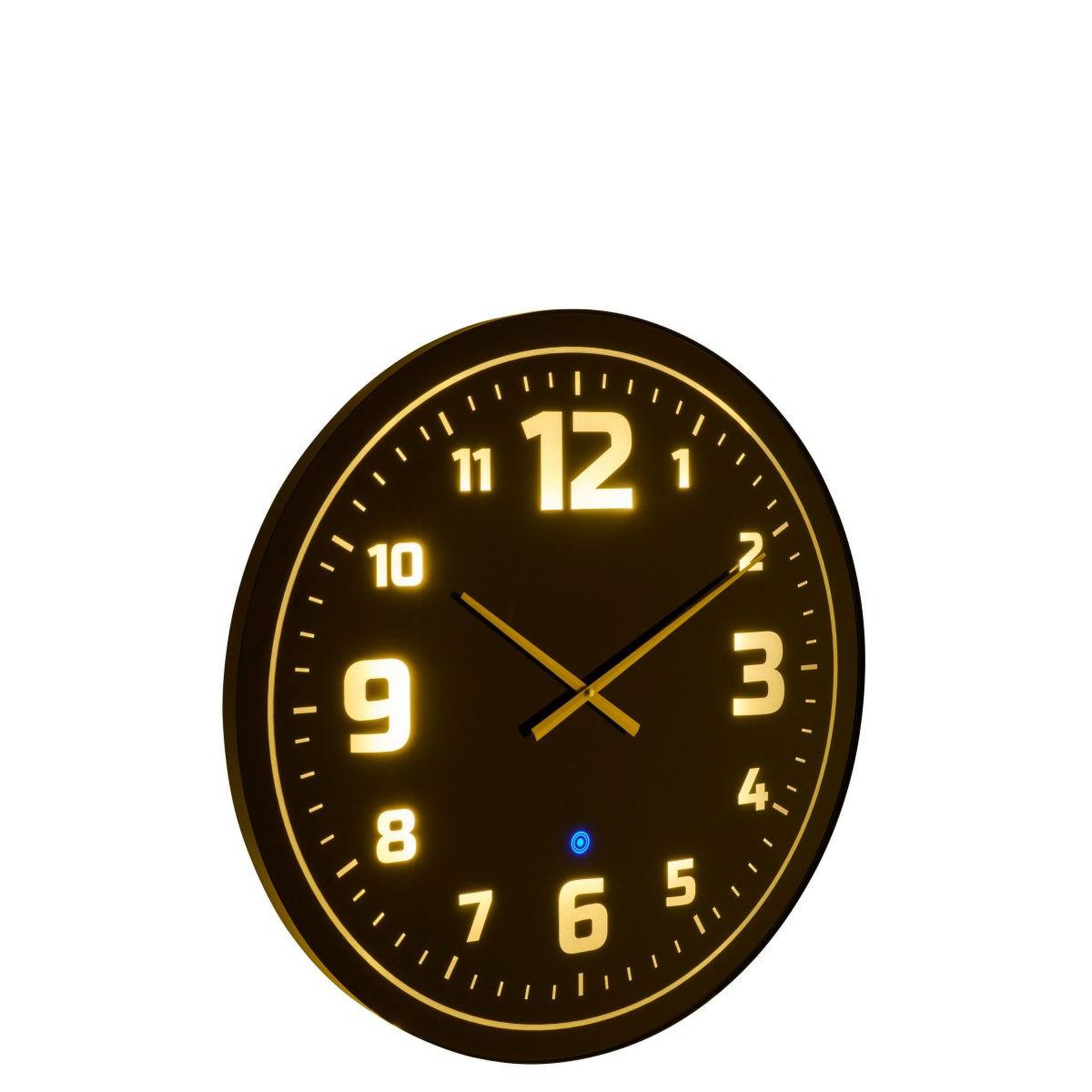 Voir la diapositive 4 : J-LINE Horloge murale à led  nita  70cm noir & jaune