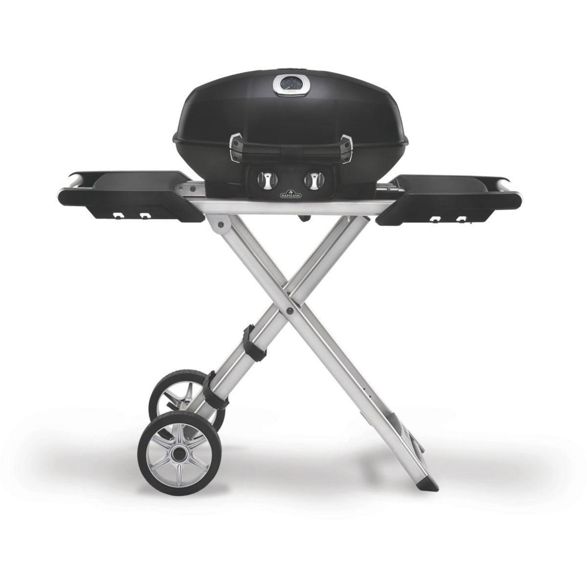 NAPOLEON Barbecue gaz Travel Q Pro noir 2brûleurs sur chariot pliant, 54x37 cm