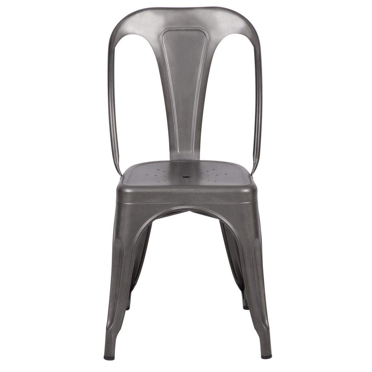 Rendez vous déco Lot de 2 chaises en métal chromé - Indus