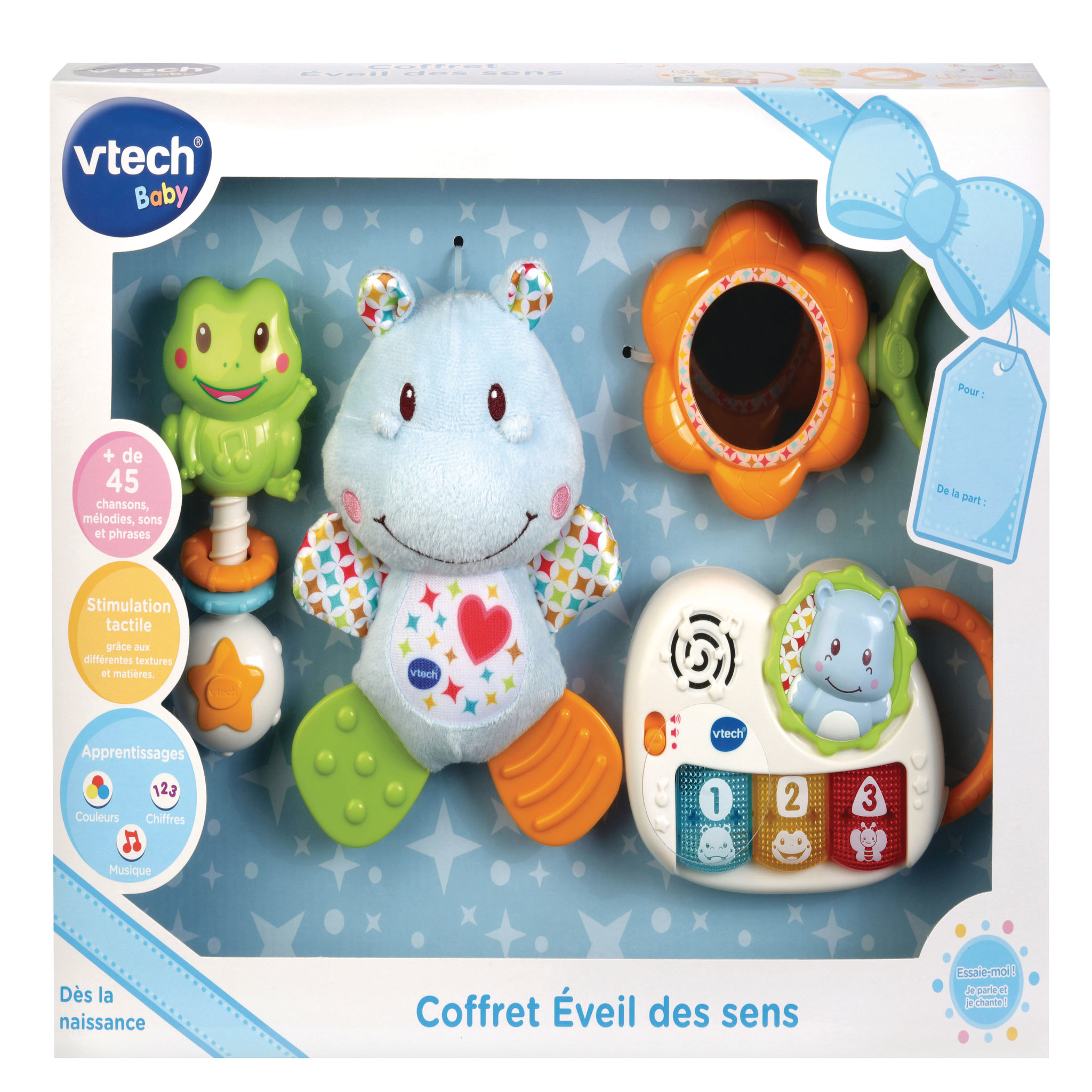 Voir la diapositive 2 : VTECH Coffret de naissance bleu - éveil des sens