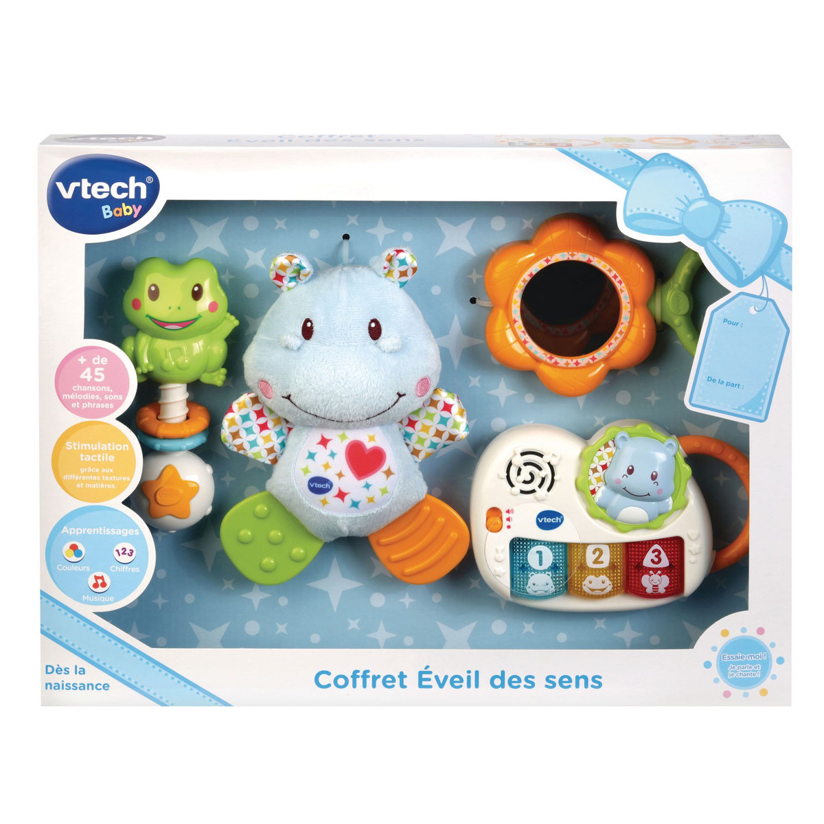 VTECH Coffret de naissance bleu - éveil des sens