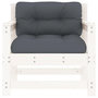Voir la diapositive 4 : VIDAXL Chaises de jardin et coussins lot de 2 blanc bois de pin massif