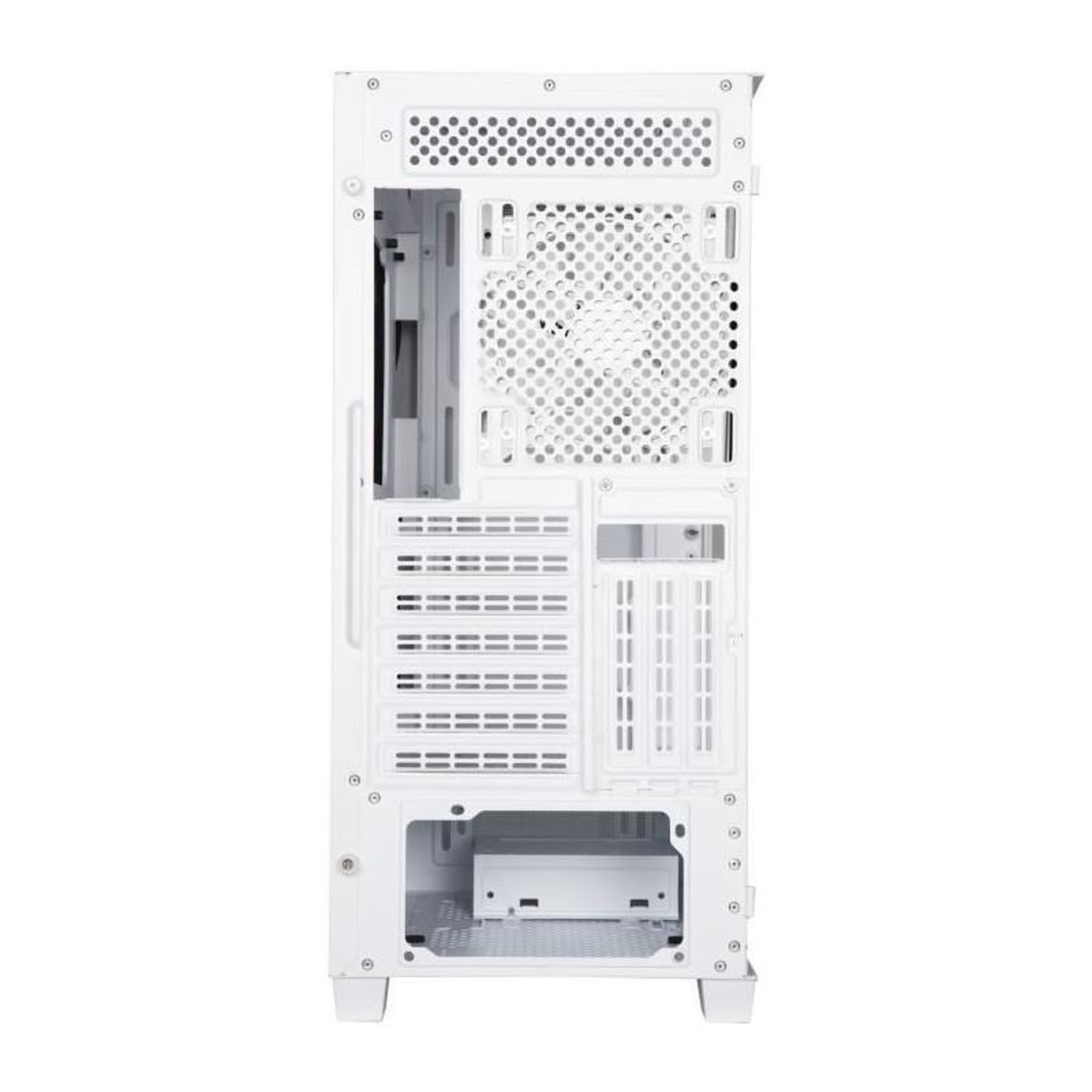 Voir la diapositive 4 : BitFenix Boîtier PC - BITFENIX - Flow (Blanc) - Moyen tour - Format ATX - Sans alimentation