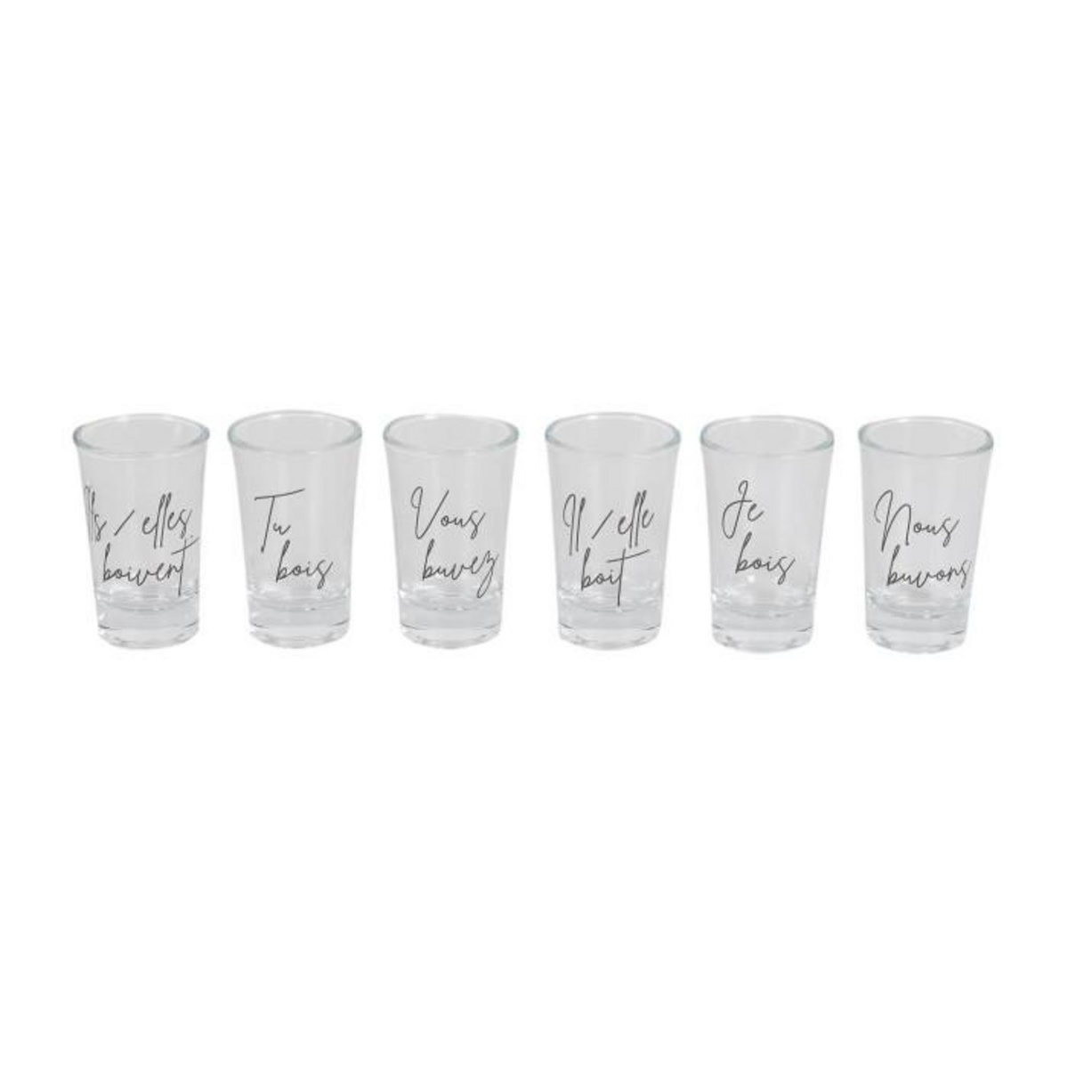Paris Prix Lot de 6 Verres à Shooter  Cocktail  7cm Transparent