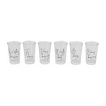 Paris Prix Lot de 6 Verres à Shooter  Cocktail  7cm Transparent