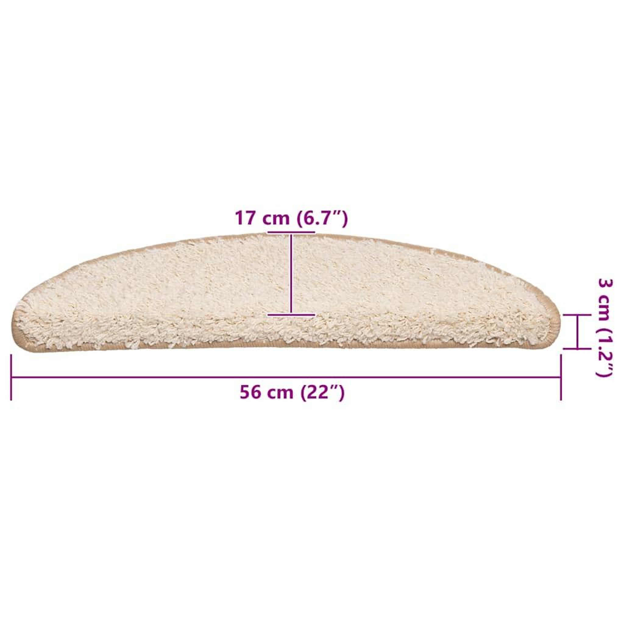 Voir la diapositive 6 : VIDAXL Tapis d'escalier 30 pcs creme 56x17x3 cm