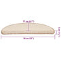 Voir la diapositive 6 : VIDAXL Tapis d'escalier 30 pcs creme 56x17x3 cm