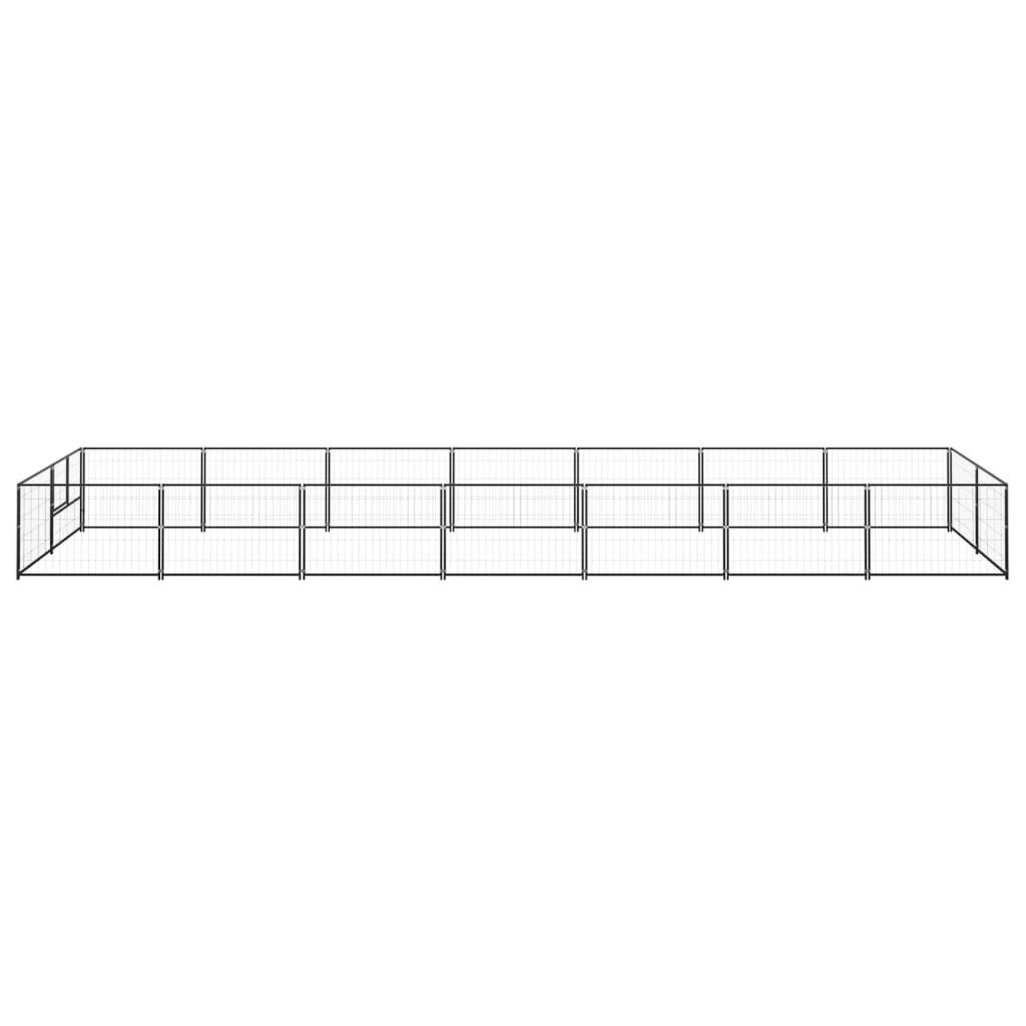 Voir la diapositive 2 : VIDAXL Chenil Noir 14 m² Acier