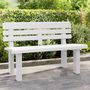 Voir la diapositive 1 : VIDAXL Banc de jardin blanc 110x52x71 cm polypropylene