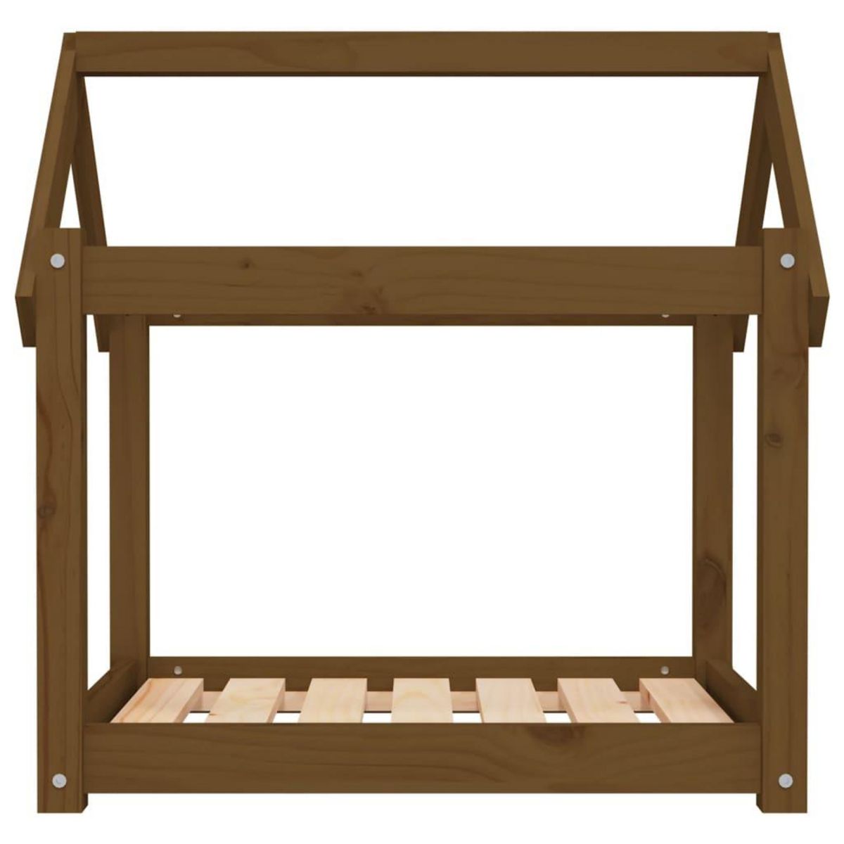 VIDAXL Lit pour chien Marron miel 71x55x70 cm Bois de pin solide