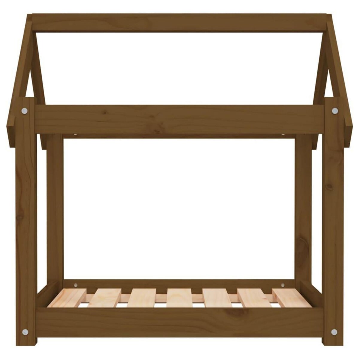 VIDAXL Lit pour chien Marron miel 71x55x70 cm Bois de pin solide