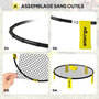 Voir la diapositive 6 : HOMCOM Jeu de plage Spikeball - set complet filet, 3 balles, pompe, sac transport - noir jaune