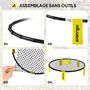 Voir la diapositive 6 : HOMCOM Jeu de plage Spikeball - set complet filet, 3 balles, pompe, sac transport - noir jaune
