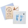 Rayher Kit DIY - Faire-parts de naissance en bois avec empreintes de bébé - Bleu