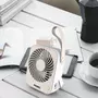 Perel Perel Ventilateur portable a USB Creme et blanc