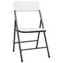 Voir la diapositive 2 : VIDAXL Chaises de jardin pliables lot de 4 PEHD Blanc