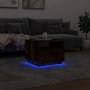Voir la diapositive 5 : VIDAXL Table basse avec lumieres LED chene fume 50x49x40 cm