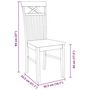 Voir la diapositive 6 : VIDAXL Chaises a manger 2 pcs blanc bois massif caoutchouc