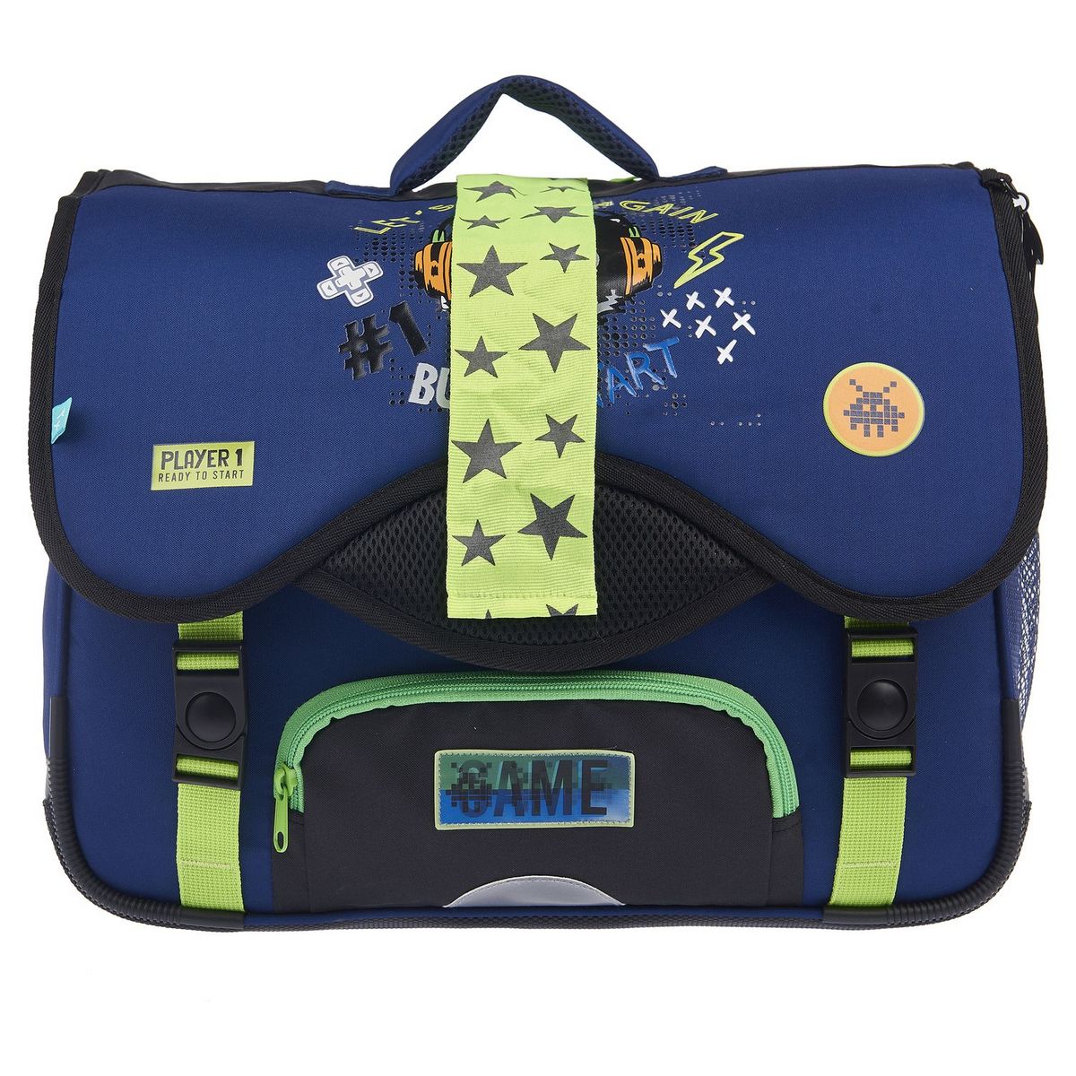 AUCHAN Cartable 41 cm bleu MODERN GAMING