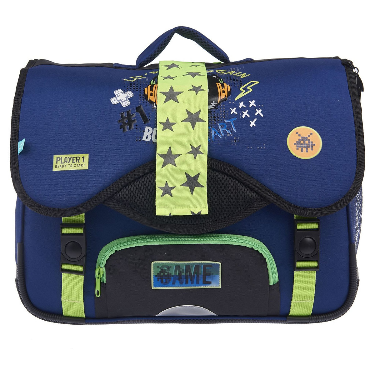 AUCHAN Cartable 41 cm bleu MODERN GAMING