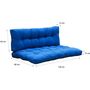 Voir la diapositive 3 : RED DECO Set 2 coussins d'extérieur bleu classique - rioubc