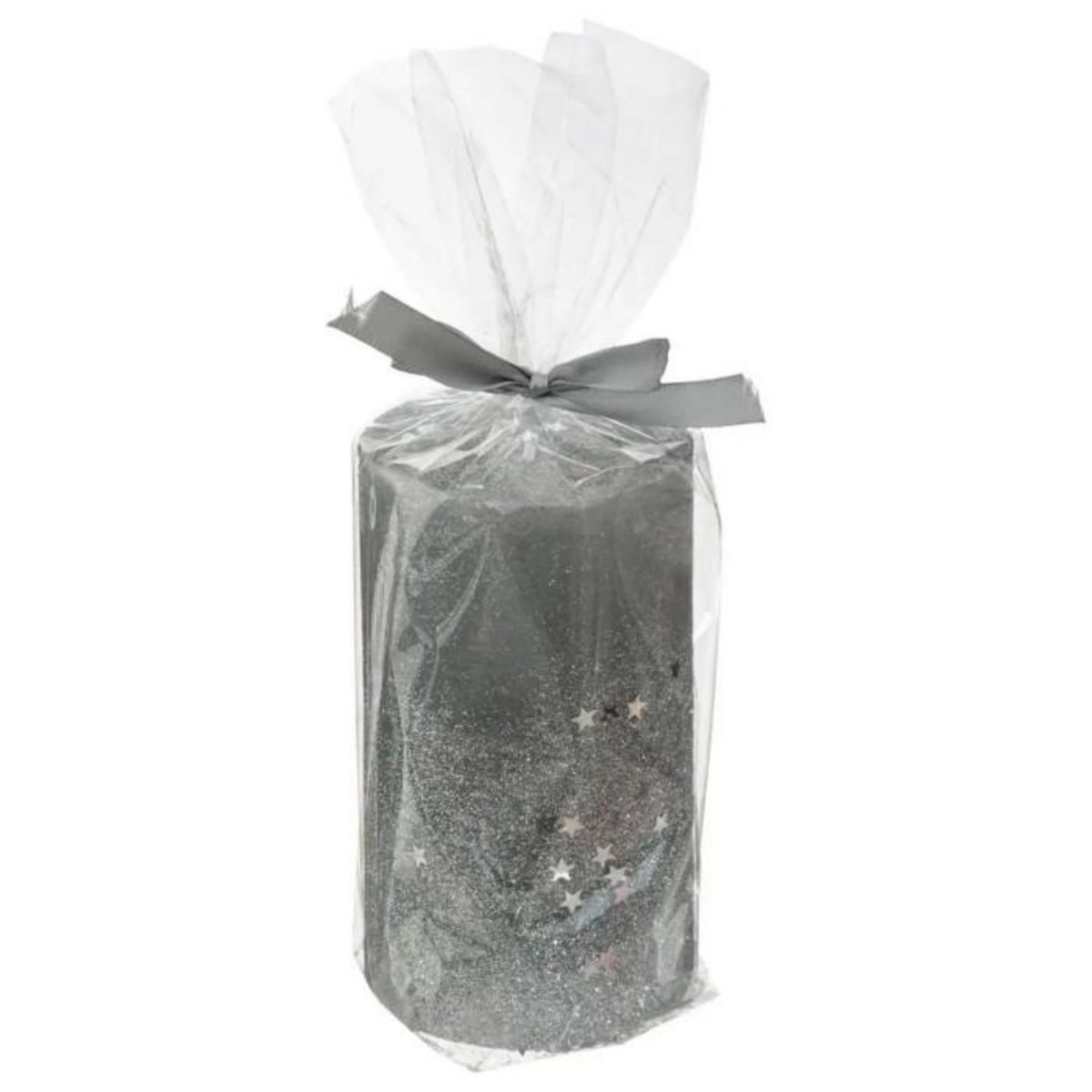 ATMOSPHERA Bougie Cylindre Paillettes  Colorama  340g Argent