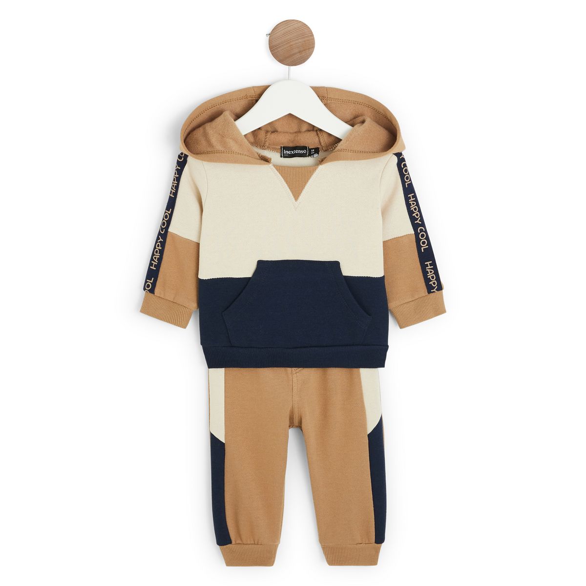 IN EXTENSO Ensemble molleton sweat à capuche + pantalon bébé garçon