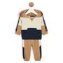 Voir la diapositive 1 : IN EXTENSO Ensemble molleton sweat à capuche + pantalon bébé garçon