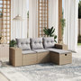 Voir la diapositive 1 : VIDAXL Salon de jardin avec coussins 4pcs melange beige resine tressee