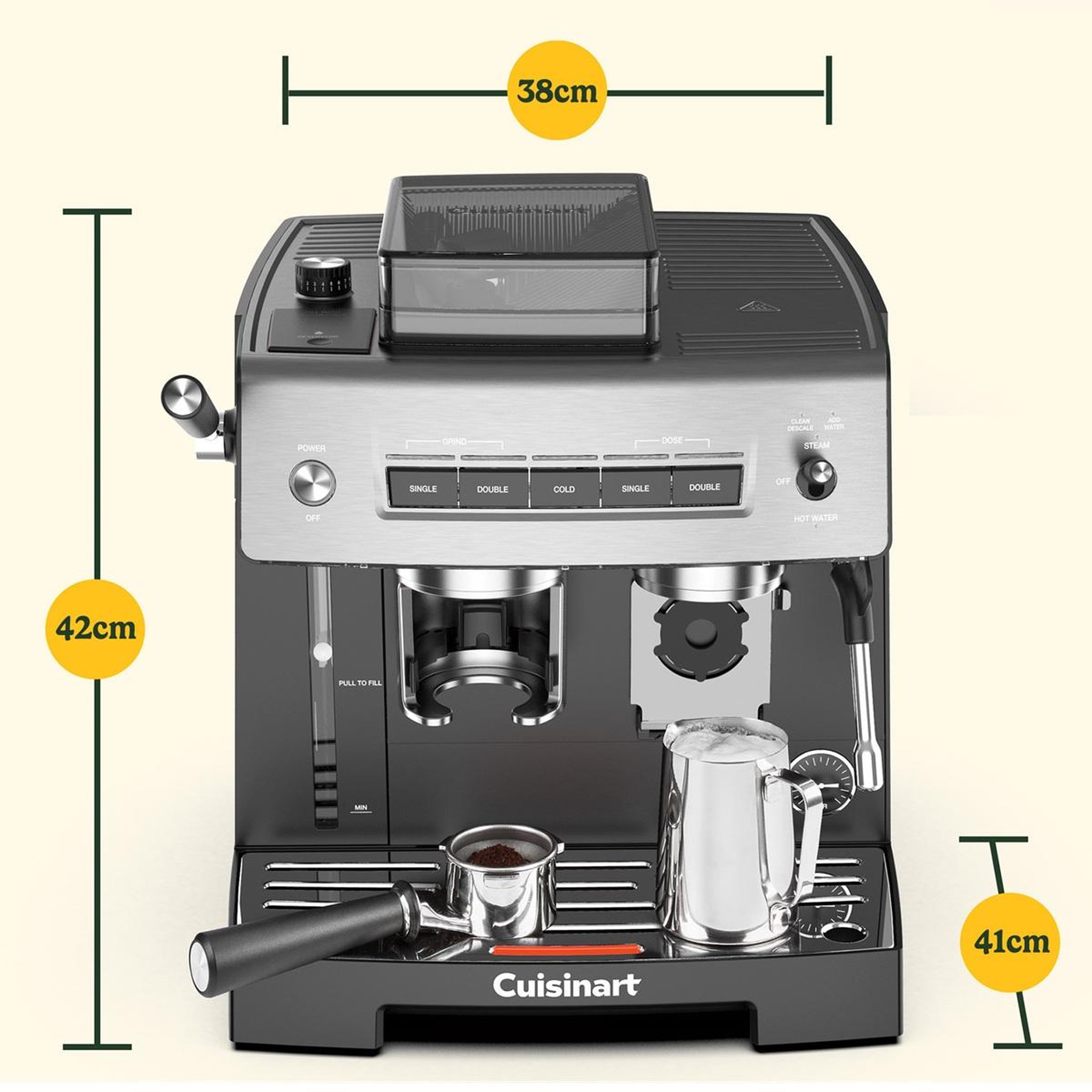 Voir la diapositive 3 : Cuisinart Machine à expresso 20 bar - em640e