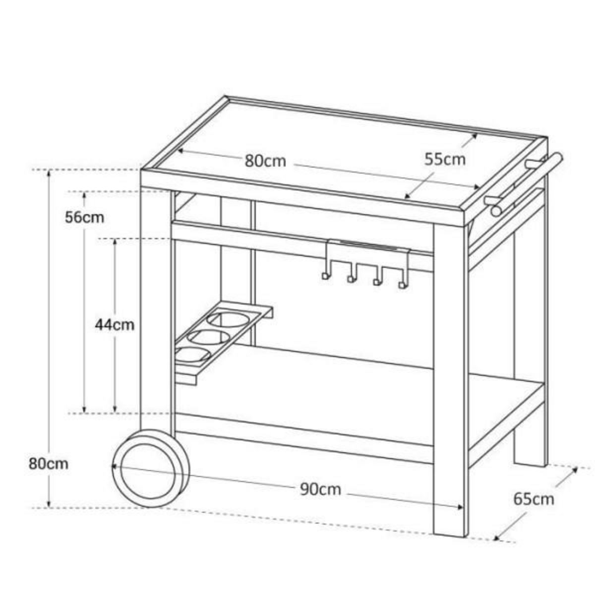 Cook'In Garden Desserte - COOK'IN GARDEN - Média 80 - 100% métal