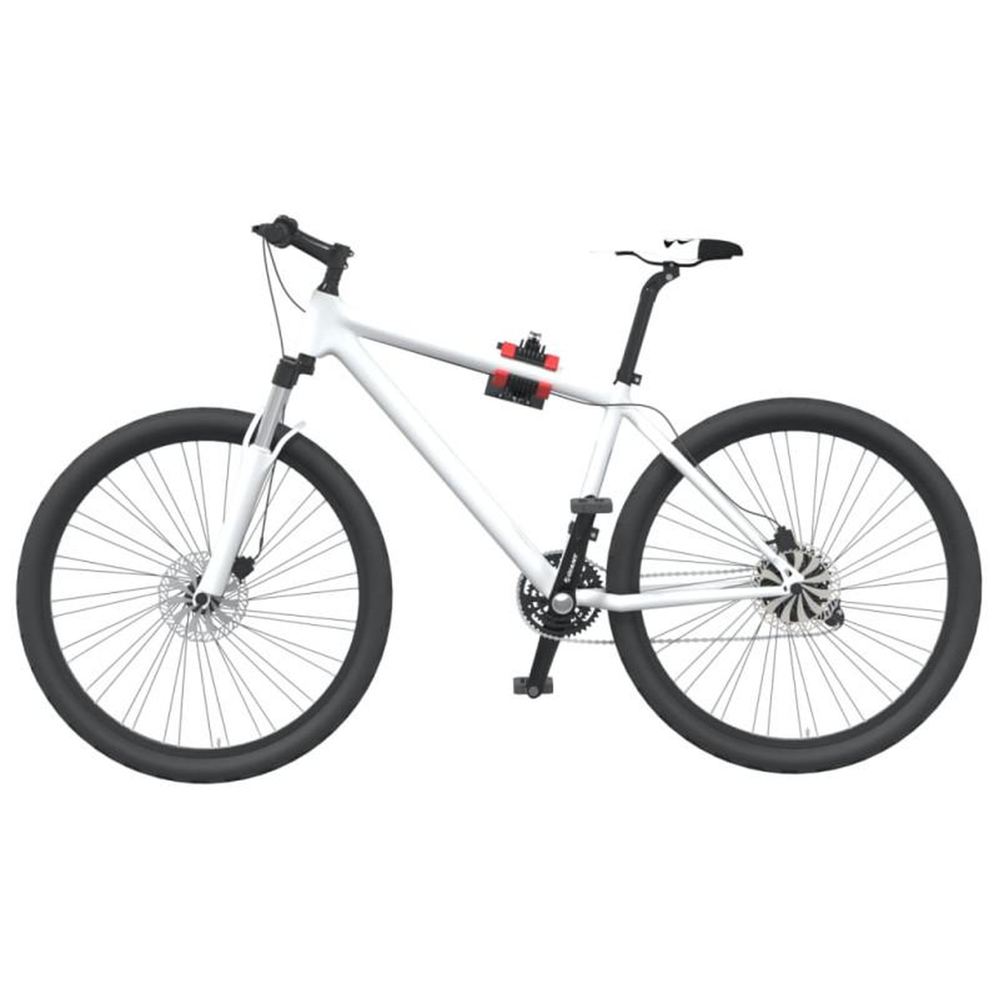 Voir la diapositive 1 : VIDAXL Support mural pour réparation de vélo pliable rouge et noir