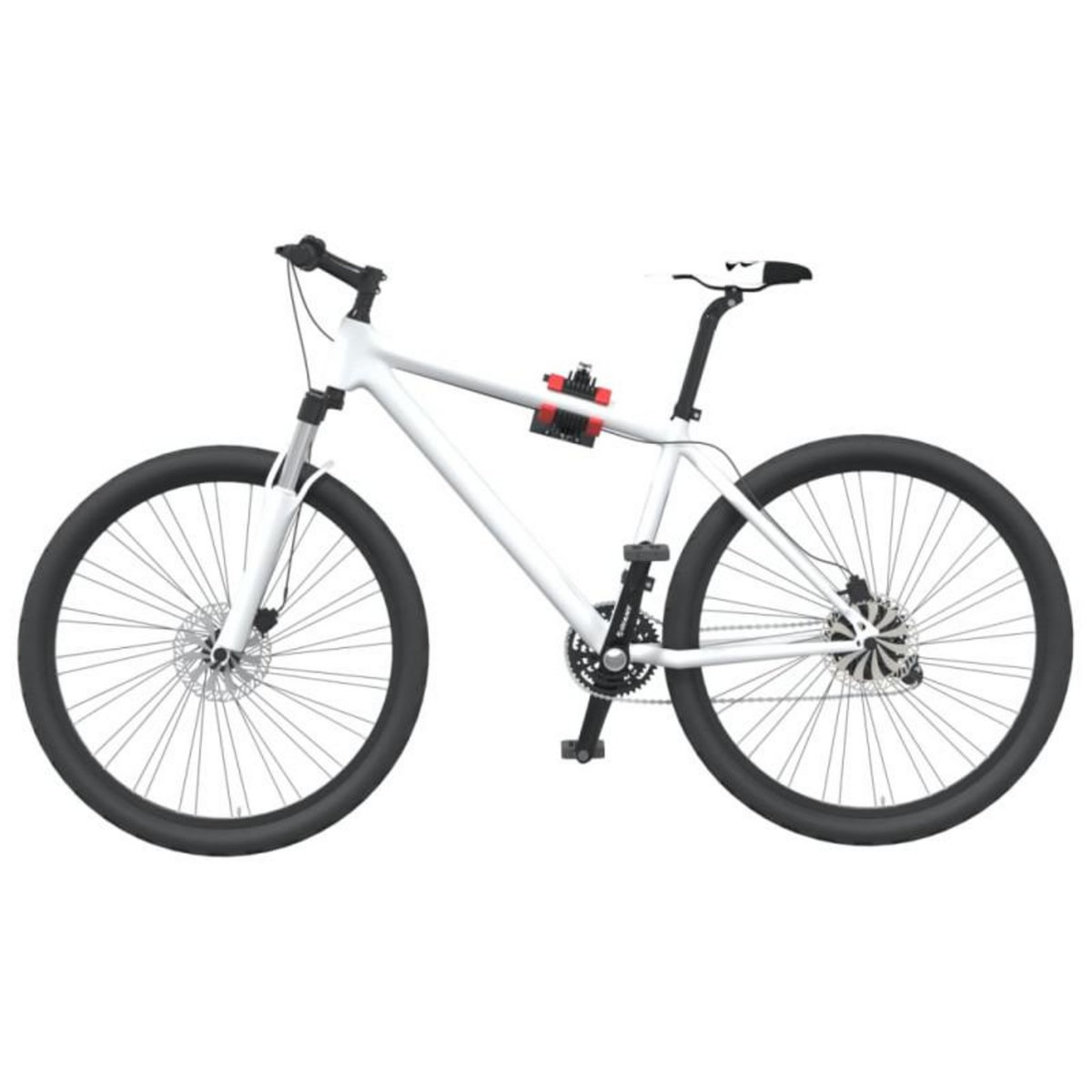 VIDAXL Support mural pour réparation de vélo pliable rouge et noir