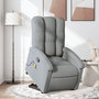 Voir la diapositive 1 : VIDAXL Fauteuil de massage inclinable Gris clair Tissu