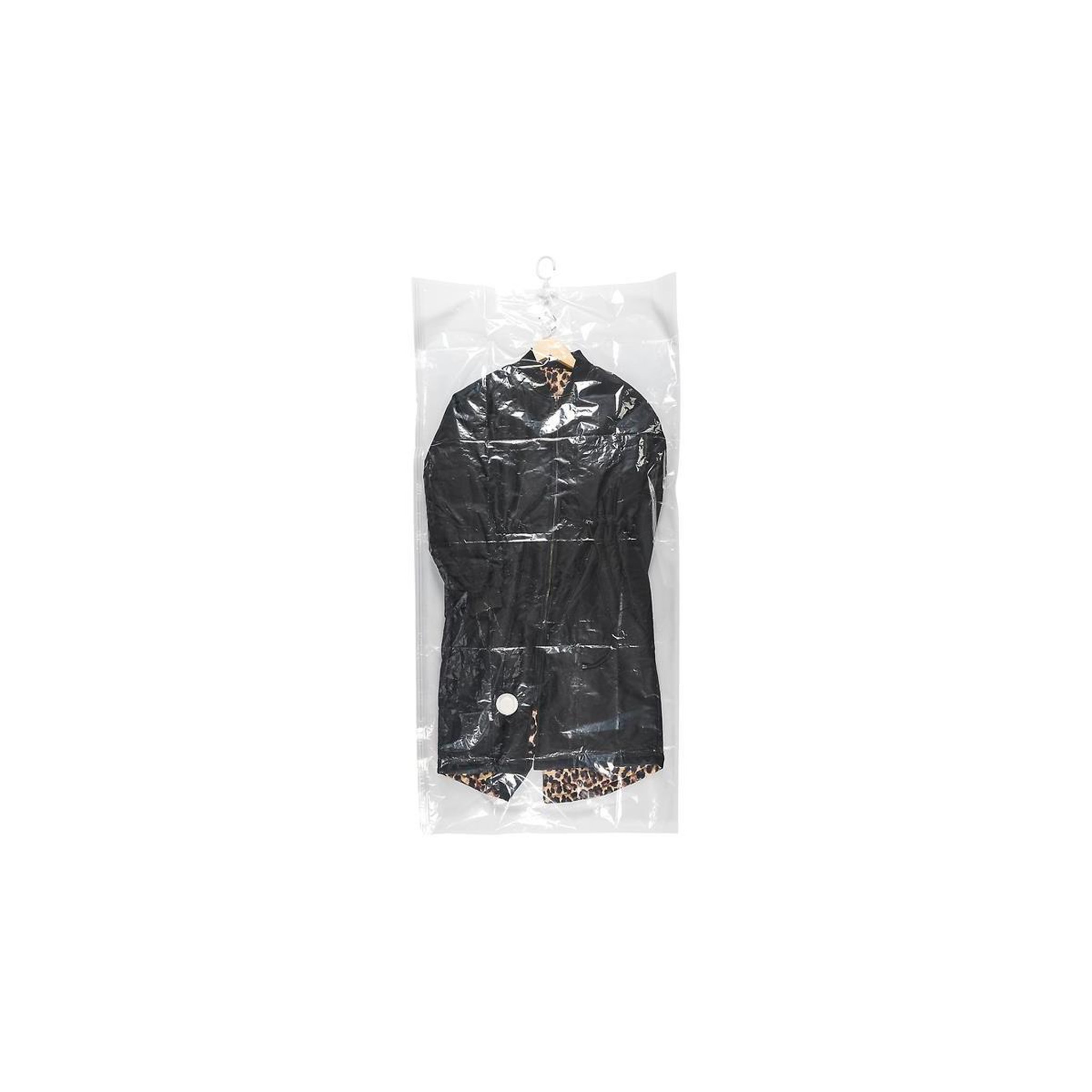 Voir la diapositive 2 : Je cherche une idee Housse de rangement avec cintre  vide d'air  145cm transparent