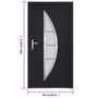 Voir la diapositive 6 : VIDAXL Porte d'entree anthracite 98x200 cm PVC