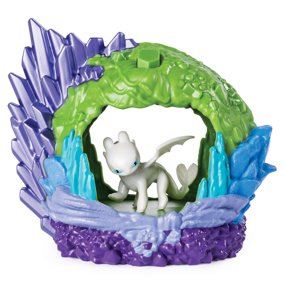 SPIN MASTER Coffret tanière + figurine dragon mystère bioluminescente 5 cm - Dragons 3 Le monde caché